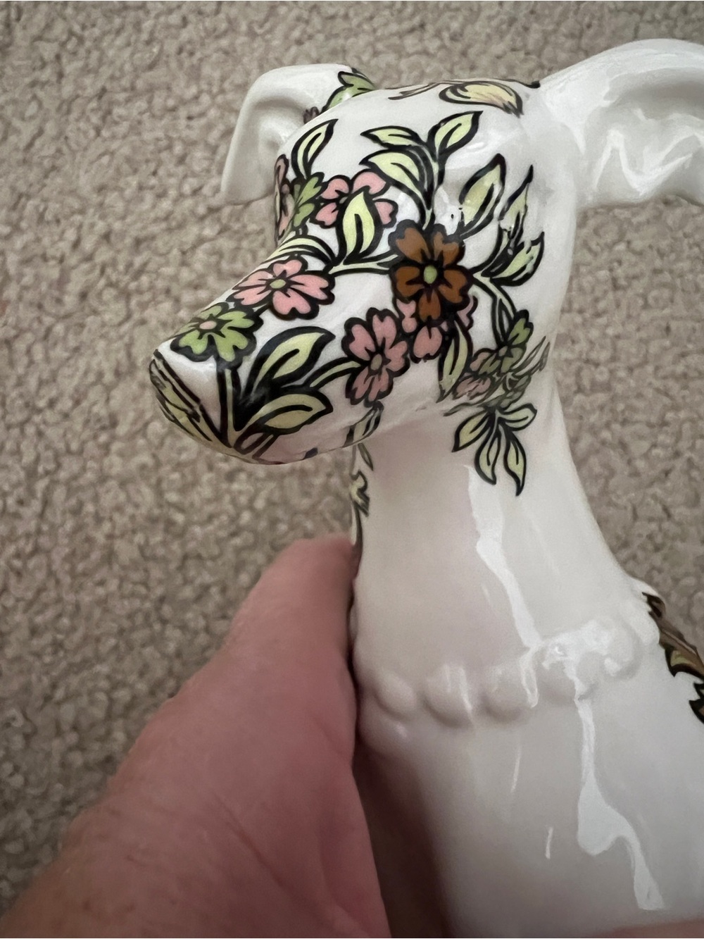 Anthropologie Floral Whippet Dog Vase - Picture 4 of 11